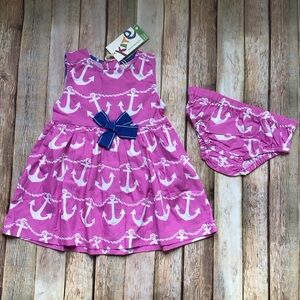 NWT Kite Organic Sailor Anchor Dress & Bloomers